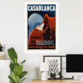 Casablanca Vintage Travel Poster (Thuiskantoor)