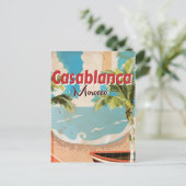 Casablanca Vintage Travel poster Briefkaart (Staand voorkant)