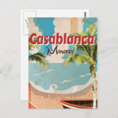 Casablanca Vintage Travel poster Briefkaart (Voorkant / Achterkant)