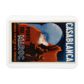 Casablanca Vintage Travel Poster Magneet (Horizontaal)