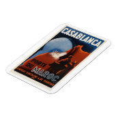 Casablanca Vintage Travel Poster Magneet (Linkerzijde)
