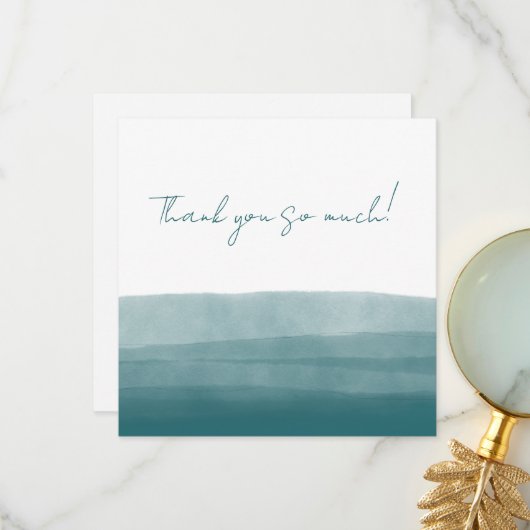 Casal Watercolor Abstract Bedankkaart (Voorkant / Achterkant in situ)