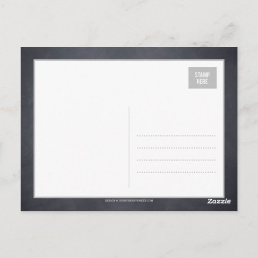 Casamento colagem riscado obrigado cartão briefkaart (Achterkant)