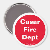 Casar NC Fire Dept Fridge Magnet (Voorkant / Achterkant)