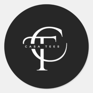 "CasaTees: Jezelf uitdrukken in stijl" Ronde Sticker