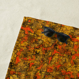 Casca de árvore virtual, com ton levend koraal strandlaken