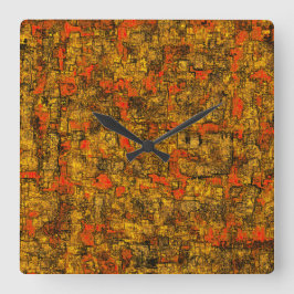 Casca de árvore virtual, com ton levend koraal vierkante klok