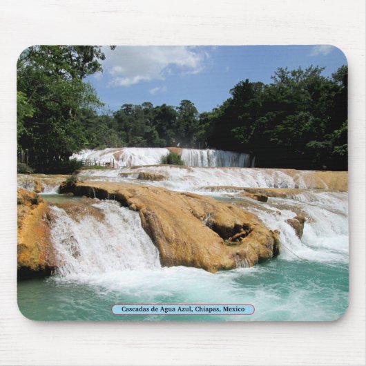 Cascadas de Agua Azul, Chiapas, Mexico Muismat (Voorkant)