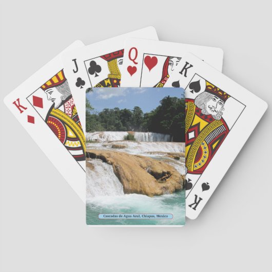 Cascadas de Agua Azul, Chiapas, Mexico Pokerkaarten (Achterkant)