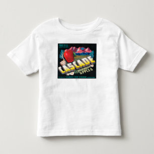 Cascade Apple Label (blauw) - Cashmere, WA Kinder Shirts