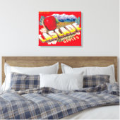 Cascade Apple Label (rood) - Cashmere, WA Canvas Afdruk (Insitu (Slaapkamer))