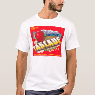 Cascade Apple Label (rood) - Cashmere, WA T-shirt