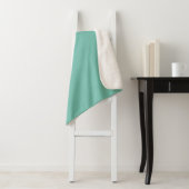 Cascade Aqua Green Solid Color Print Sherpa Deken (In situ)
