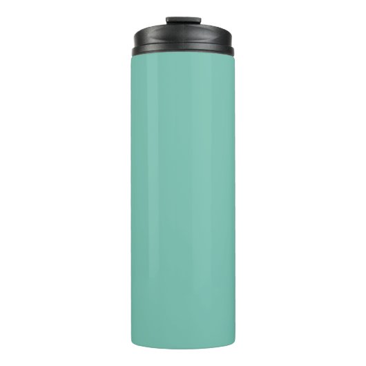 Cascade Aqua Green Solid Color Print Thermosbeker (Voorkant)