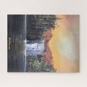 Cascade Backyard Waterfall Painting Jigzaag Puzzle Legpuzzel (Horizontaal)
