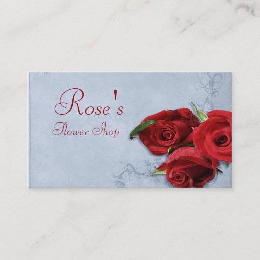 Cascade Blue Flower Shop Visitekaartje (Voorkant)
