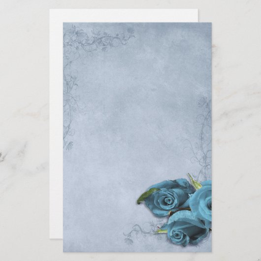  Cascade Blue Wedding Briefpapier (Voorkant / Achterkant)