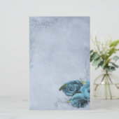  Cascade Blue Wedding Briefpapier (Staand voorkant)
