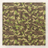 Cascade Camouflage Glazen Onderzetter (Voorkant)