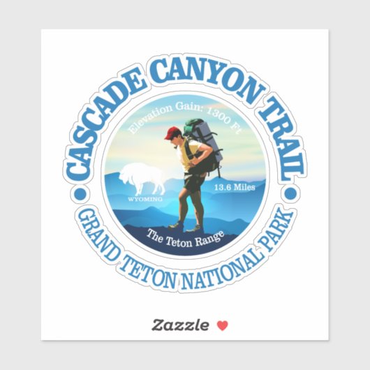 Cascade Canyon Trail (C) Sticker (Vel)