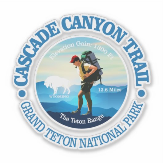 Cascade Canyon Trail (C) Sticker (Voorkant)
