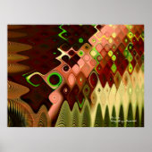 Cascade Cool Abstract Fine Art Fractal Poster (Voorkant)