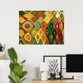 Cascade Cool Abstract Fine Art Fractal Poster (Thuiskantoor)