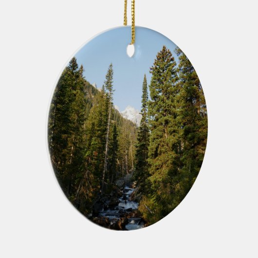 Cascade Creek at Grand Teton Keramisch Ornament (Rechts)