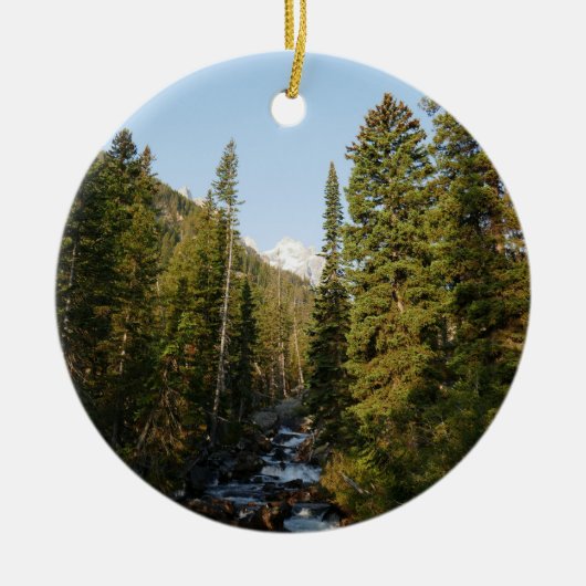Cascade Creek bij Grand Teton Keramisch Ornament (Voorkant)