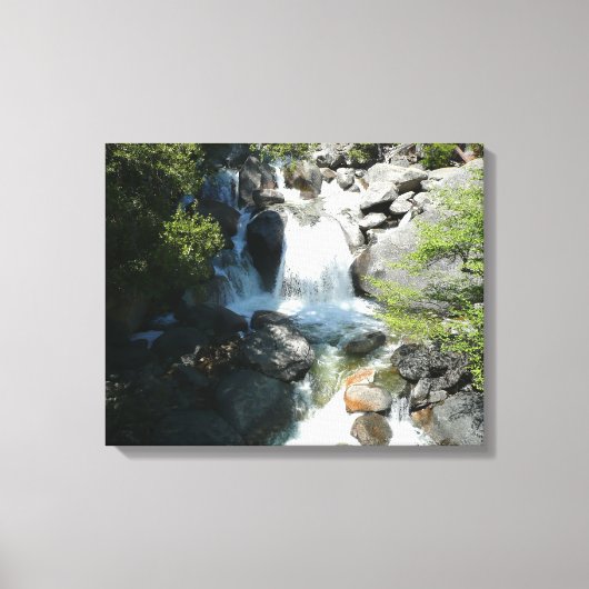 Cascade Falls in Yosemite National Park Canvas Afdruk (Voorkant)