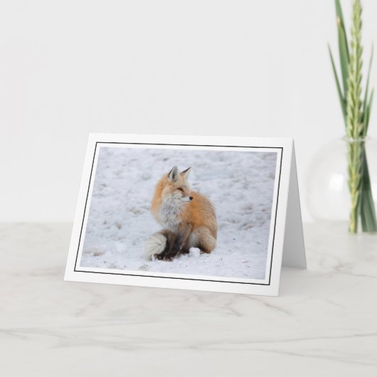 Cascade Fox in sneeuw Feestdagen Kaart (Voorkant)