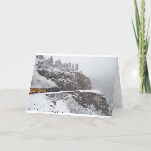 Cascade Gorge Aboard the Polar Express Feestdagen Kaart