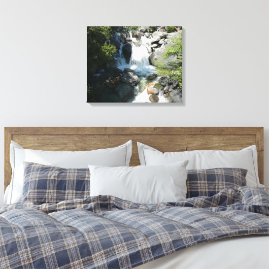 Cascade-Herfsten in het Nationaal Park Yosemite Canvas Afdruk (Insitu (Slaapkamer))