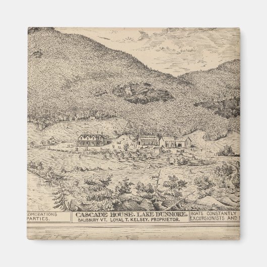 Cascade House in Lake Dunmore Magneet (Voorkant)