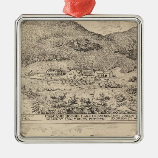 Cascade House in Lake Dunmore Metalen Ornament (Voorkant)