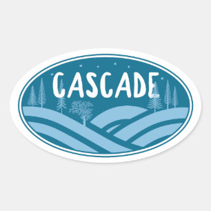 Cascade Idaho Outdoors Ovale Sticker