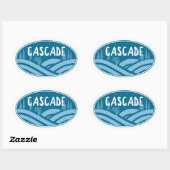 Cascade Idaho Outdoors Ovale Sticker (Vel)