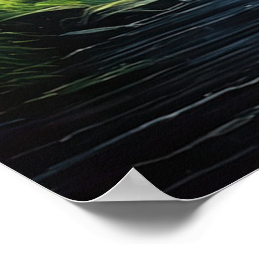 Cascade in Emerald Grove Poster (Hoek)