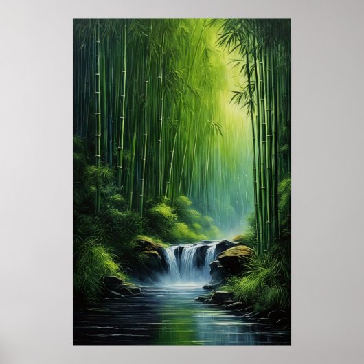 Cascade in Emerald Grove Poster (Voorkant)