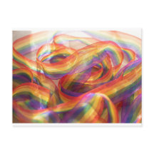 Cascade linten regenboog lint. ansichtkaart