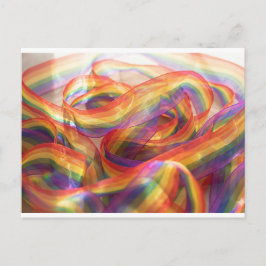 Cascade linten regenboog lint. ansichtkaart briefkaart