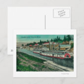 Cascade Locks op de Columbia Briefkaart (Voorkant / Achterkant)