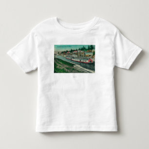 Cascade Locks op de Columbia Kinder Shirts