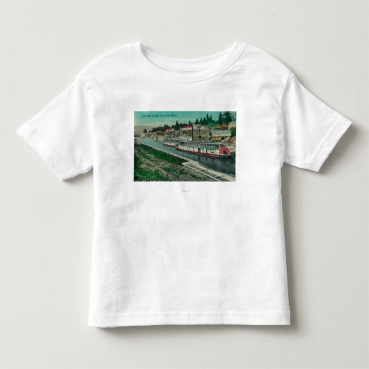 Cascade Locks op de Columbia Kinder Shirts (Voorkant)