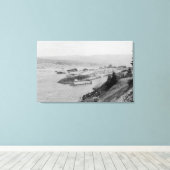 Cascade Locks op de foto van de Columbia River Canvas Afdruk (Insitu (Houten vloer))