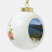 Cascade-meer in het zuidmeer van Tahoe Keramische Bal Ornament (Links)