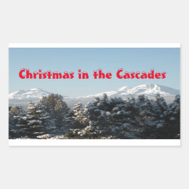 Cascade Mountain-Sticker Rechthoekige Sticker