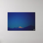 Cascade Mountains bij schemering Langley waterkant Canvas Afdruk (Voorkant)