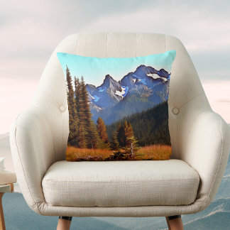 Cascade Mountains in Golden Sunlight Kussen