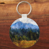 Cascade Mountains Meadow, Oregon Sleutelhanger (Voorkant)